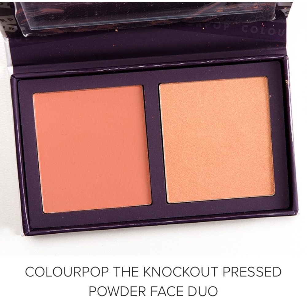 2/$20 ColourPop The Knockout pressed powder face duo